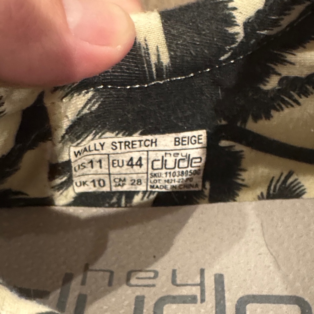 Hey Dude Frayed Edge Slip-On Shoes in Gray and Cream - Picture 5 of 6